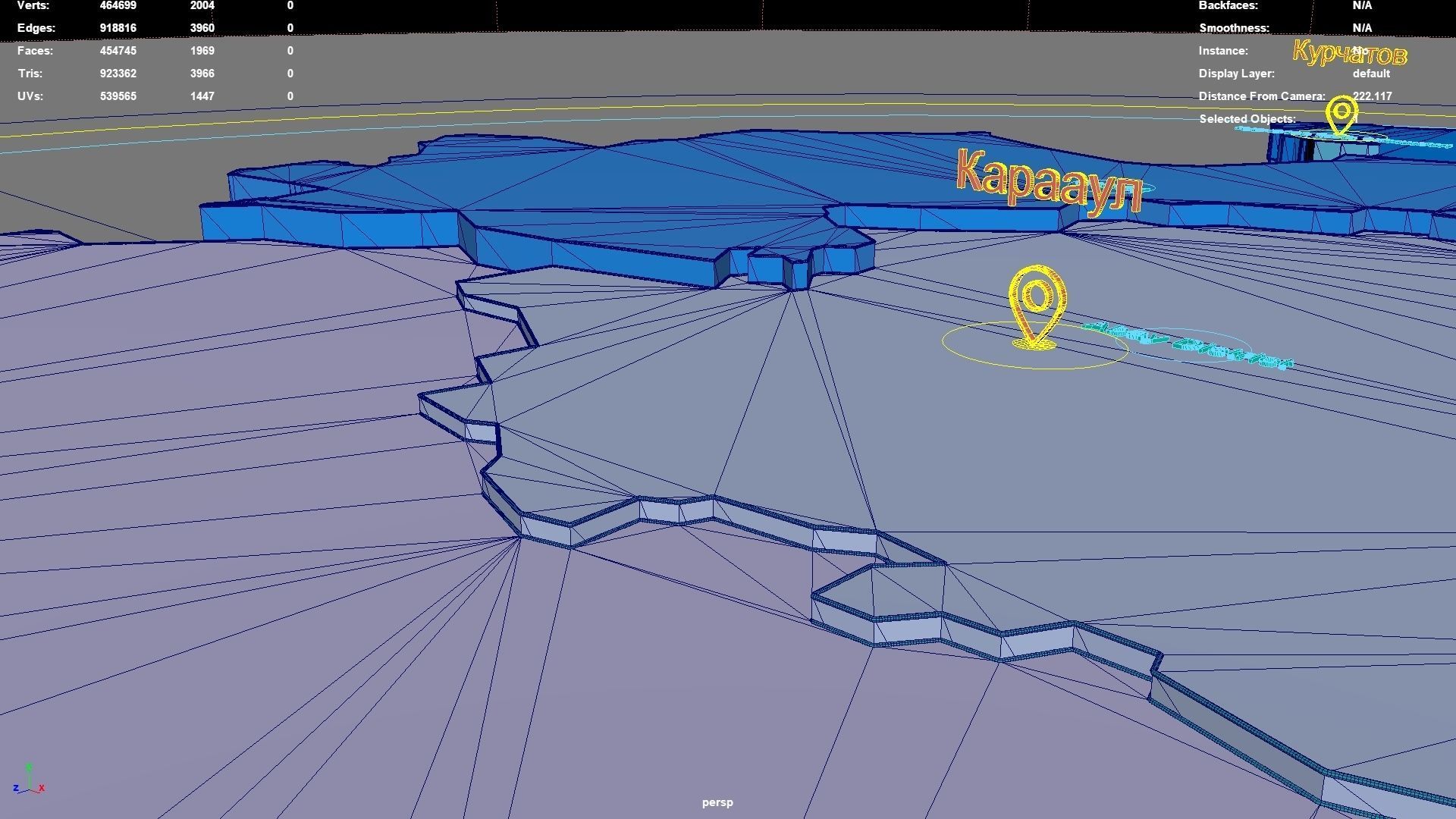 Abay Region Kazakhstan map region geography political 3D model rigged ...