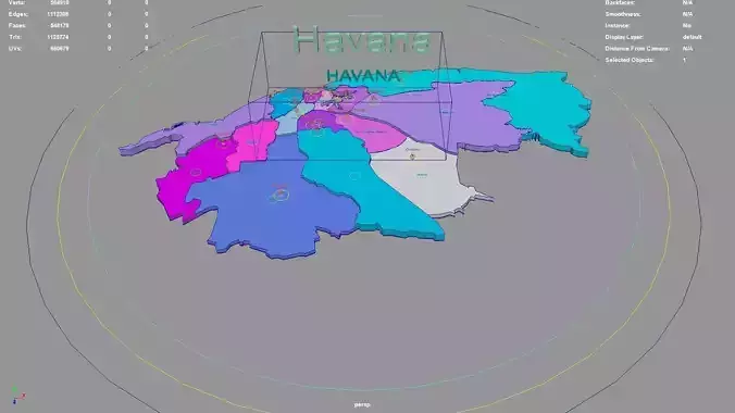 Havana  Cuba map region geography political geographic