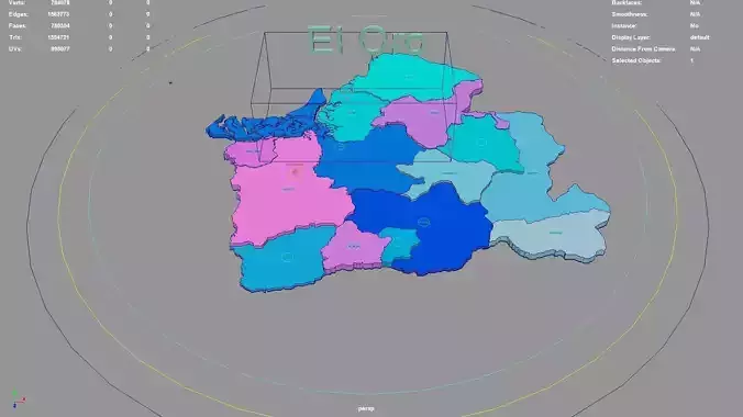 El Oro  Ecuador map region geography political geographic