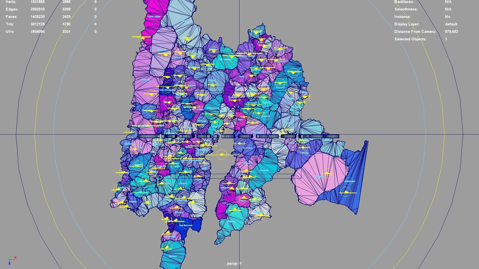 Cundinamarca  RAP  Especial  Central  Colombia map region 3D model_4
