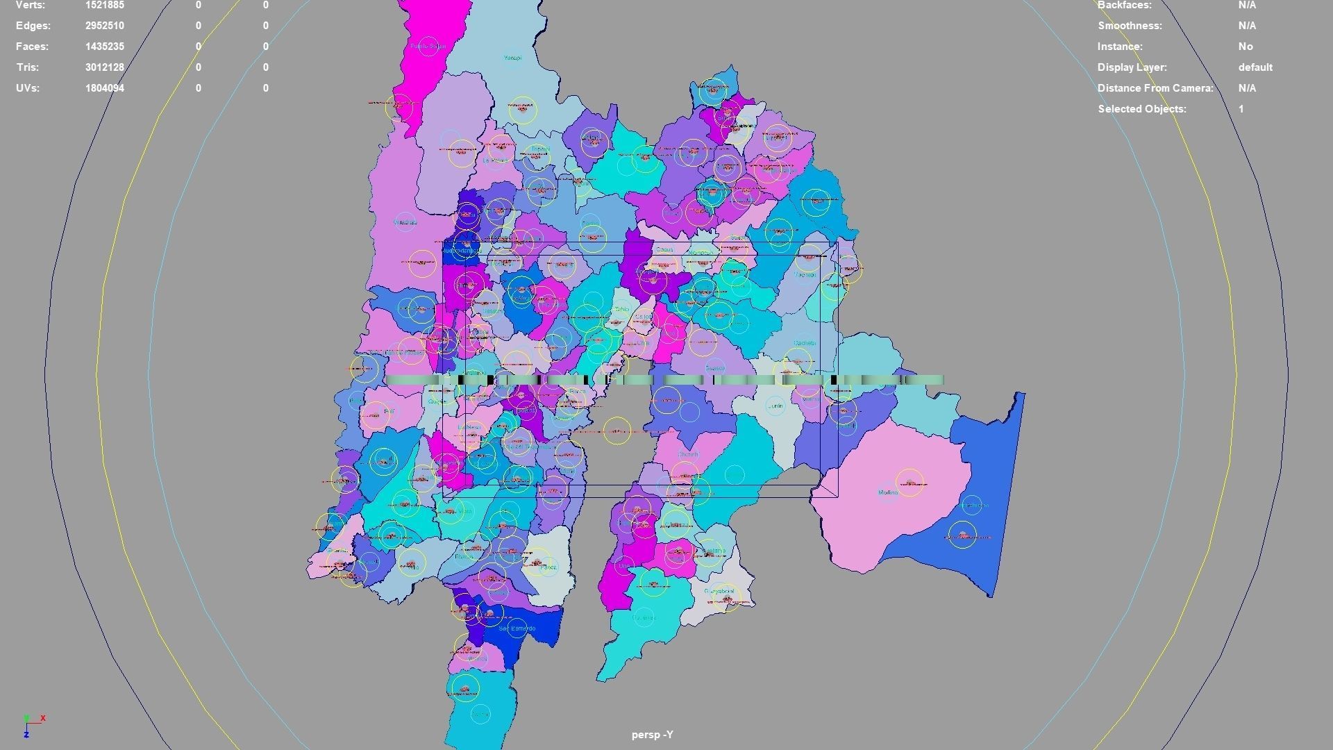 Cundinamarca  RAP  Especial  Central  Colombia map region 3D model_1