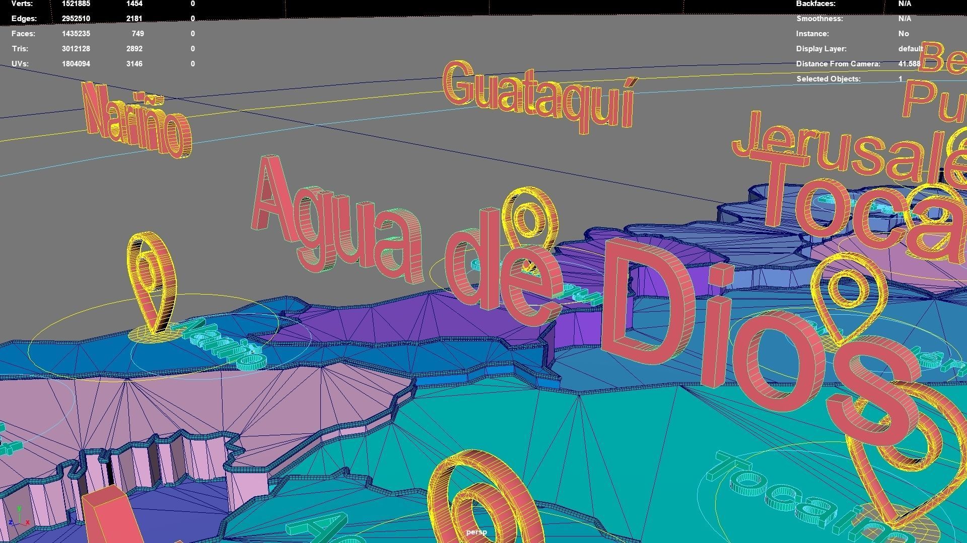 Cundinamarca  RAP  Especial  Central  Colombia map region 3D model_9