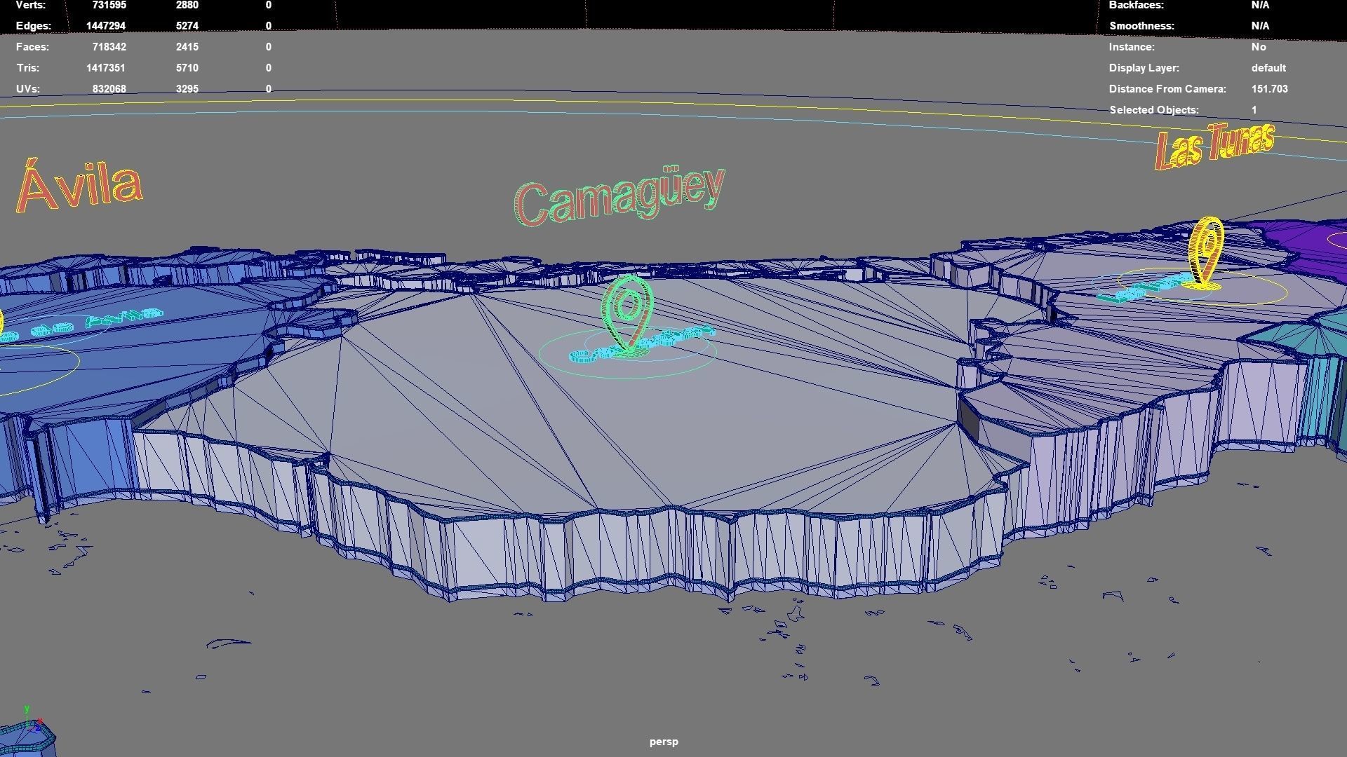 Cuba map region geography political geographic administrative 3D model_7