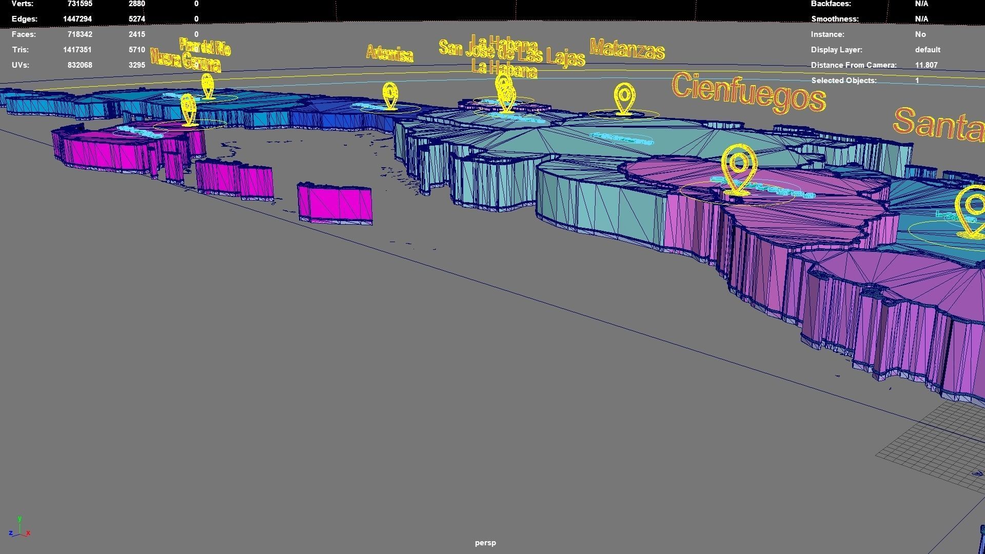 Cuba map region geography political geographic administrative 3D model_8