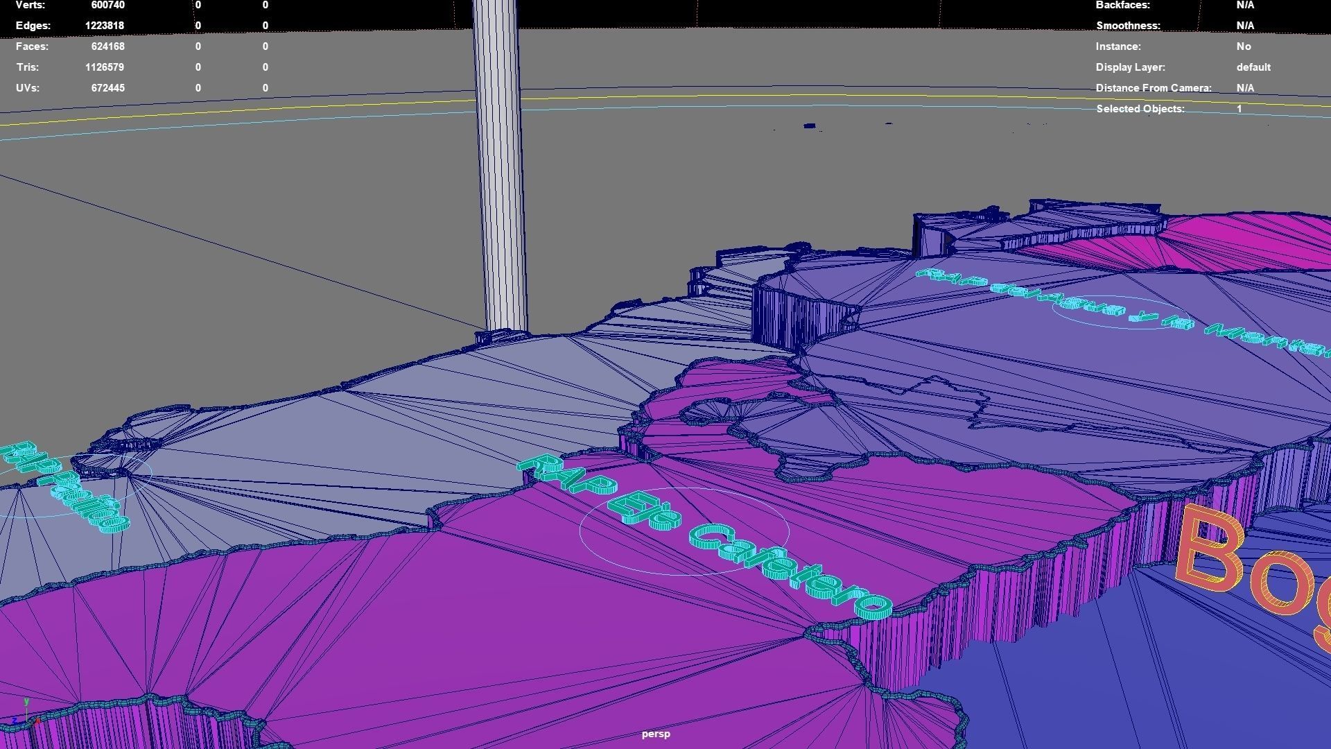 Colombia map region geography political geographic 3D model_8