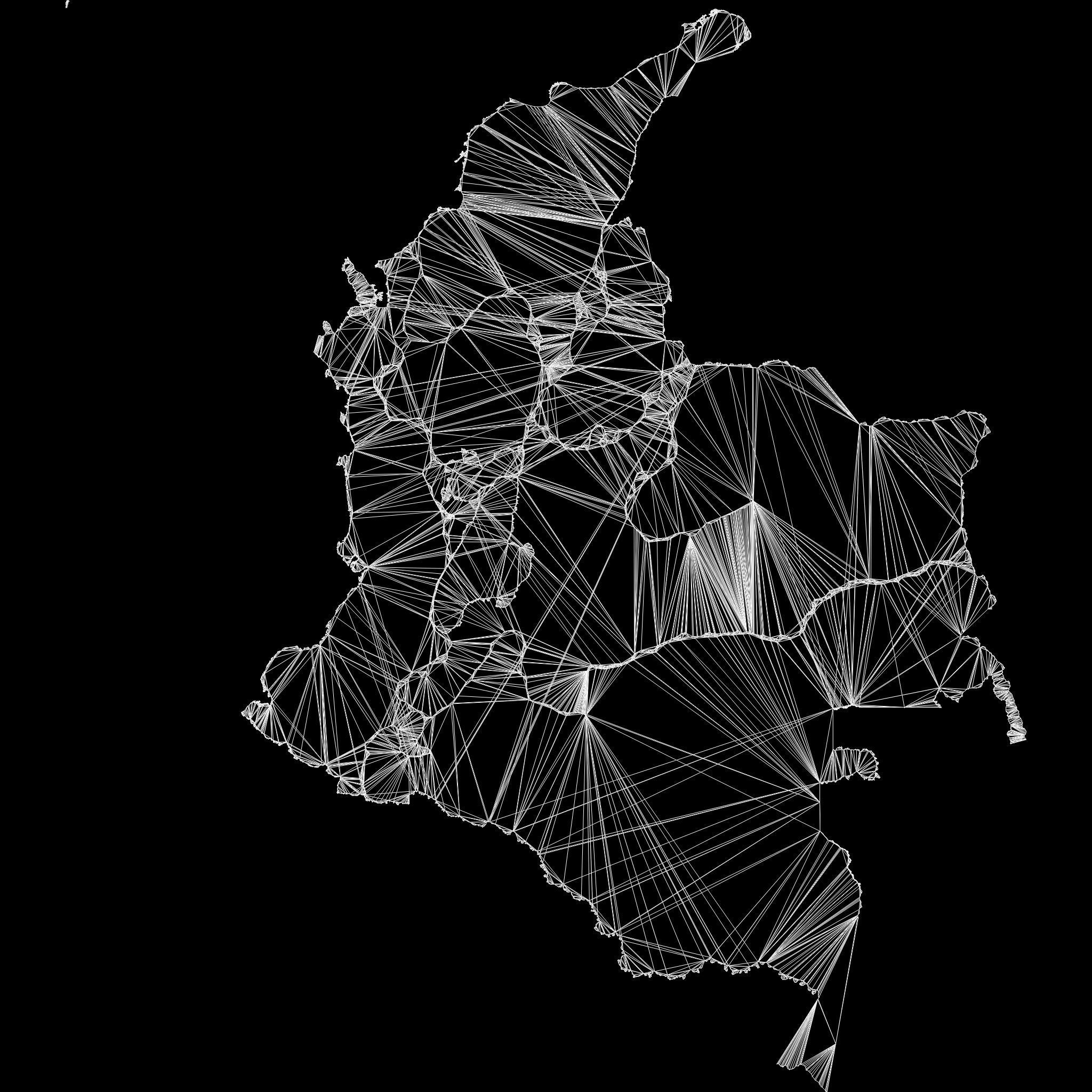 Colombia map region geography political geographic 3D model_10