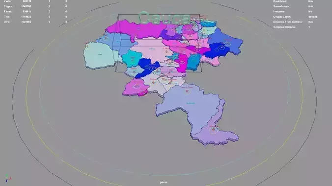 Cauca  RAP Pacifico  Colombia map region geography political