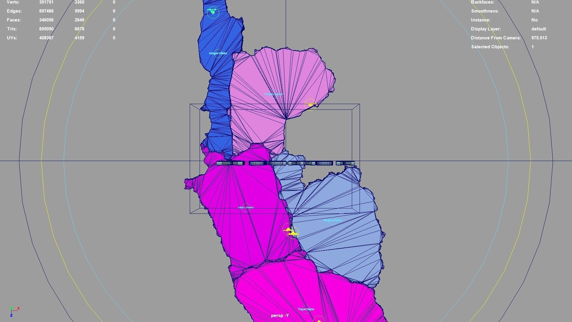 Magway  Myanmar map region geography political geographic 3D model_4