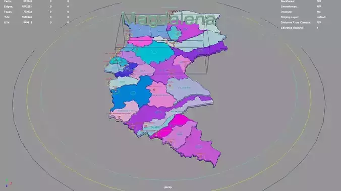 Magdalena  RAP Caribe  Colombia map region geography political