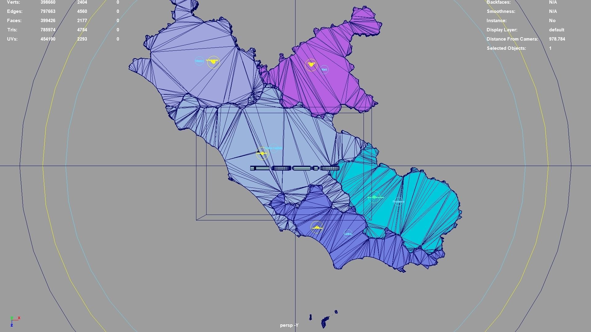 Lazio  Italy map region geography political geographic 3D model_4
