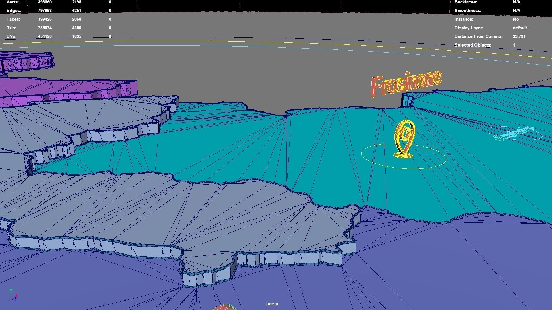 Lazio  Italy map region geography political geographic 3D model_7