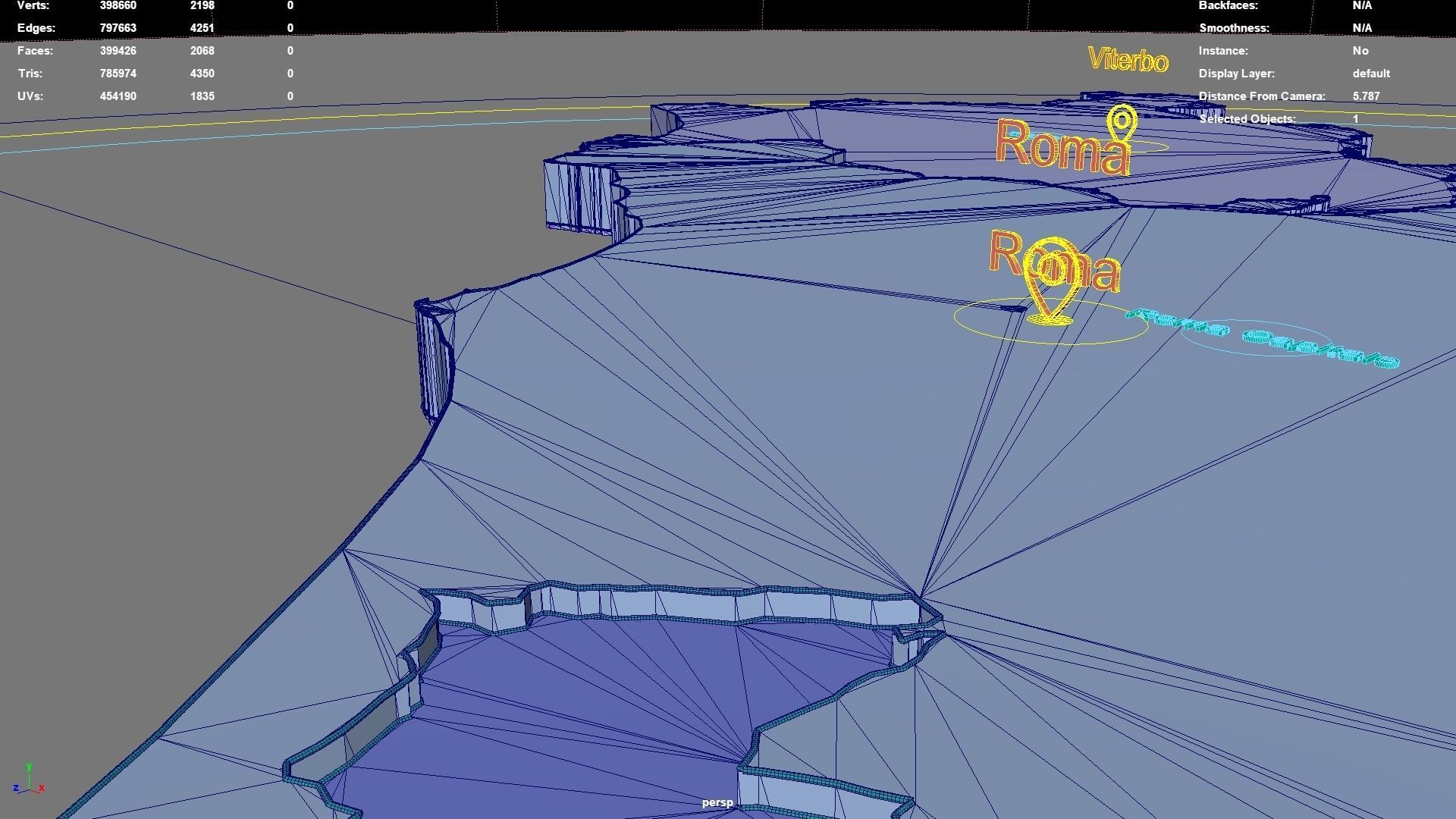 Lazio  Italy map region geography political geographic 3D model_8