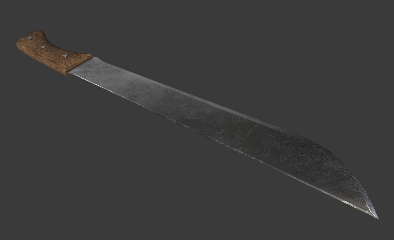 Machete Low Poly Low-poly 3D model_4