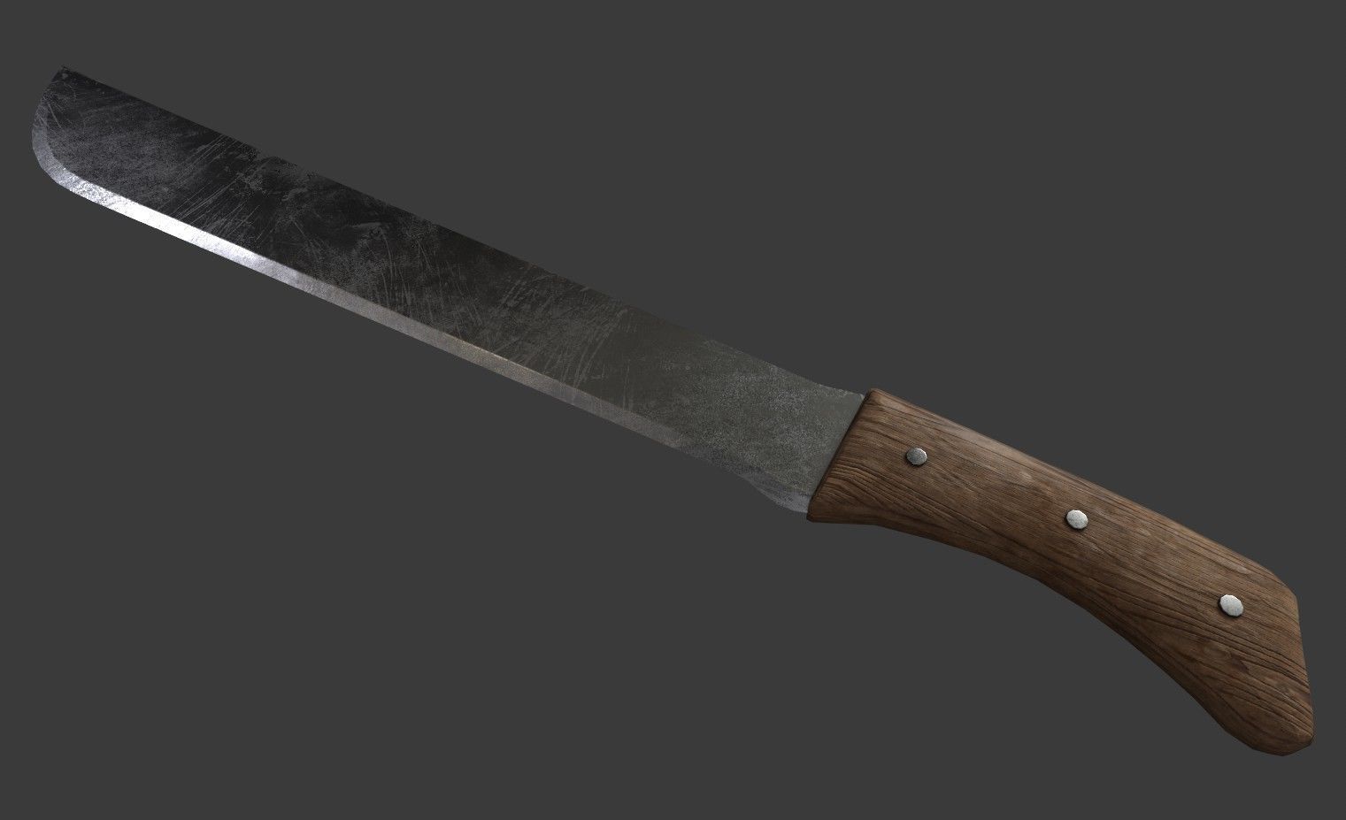 Machete Low Poly Low-poly 3D model_1