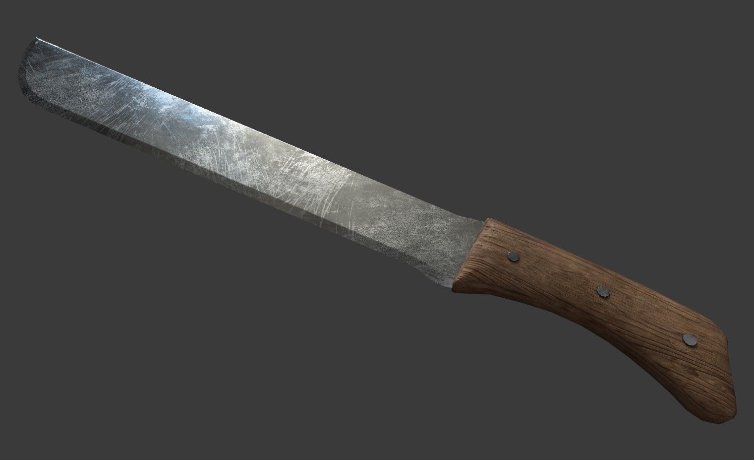 Machete Low Poly Low-poly 3D model_2