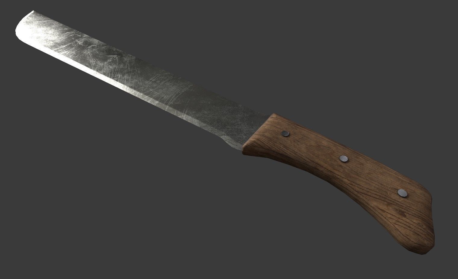 Machete Low Poly Low-poly 3D model_6