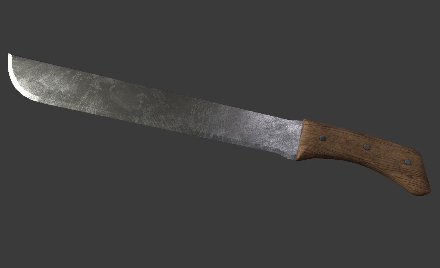 Machete Low Poly Low-poly 3D model_7