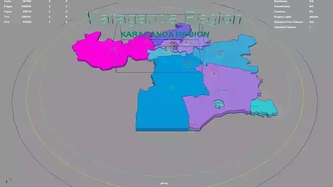 Karaganda Region  Kazakhstan map region geography political
