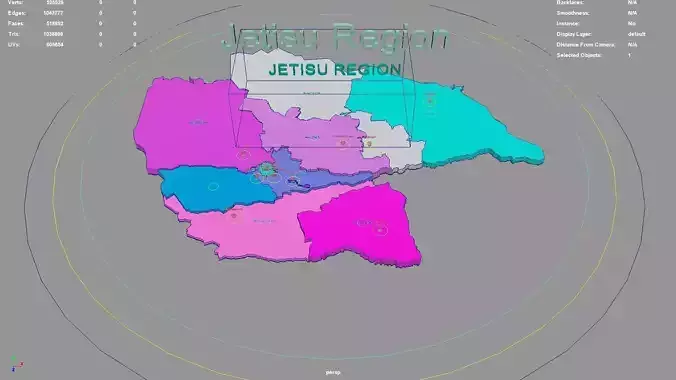 Jetisu Region  Kazakhstan map region geography political