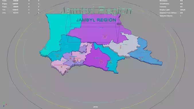 Jambyl Region  Kazakhstan map region geography political
