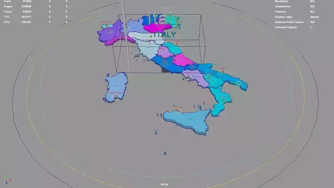 Italy map region geography political geographic administrative