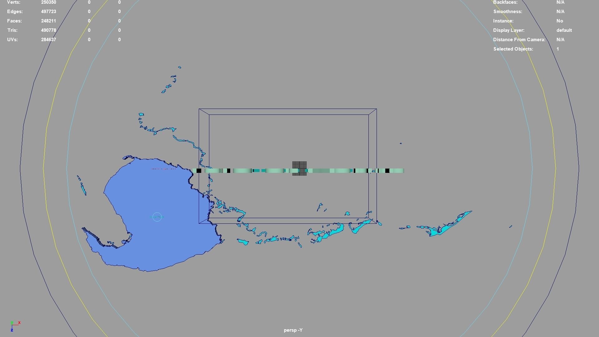 Isle of Youth  Cuba map region geography political geographic 3D model_1