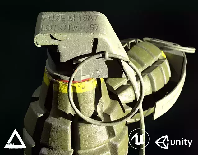 MK2 Grenade or Pineapple Grenade Free low-poly 3D model