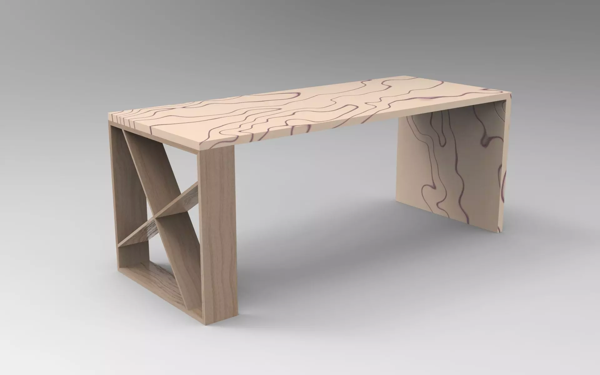 Zizi Table Low-poly 3D model_0