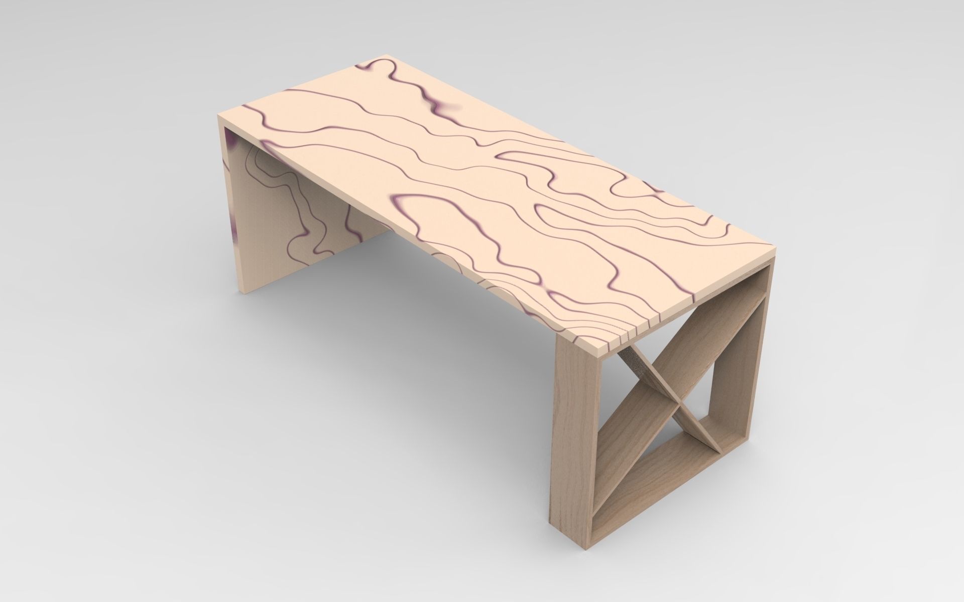 Zizi Table Low-poly 3D model_1