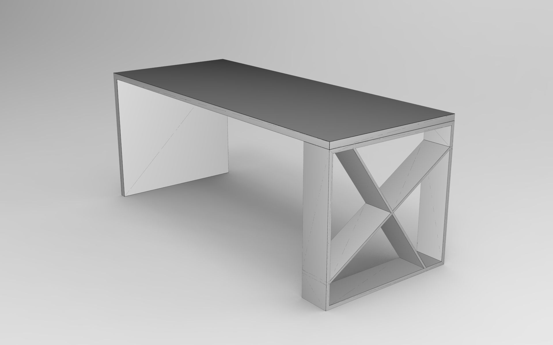 Zizi Table Low-poly 3D model_5