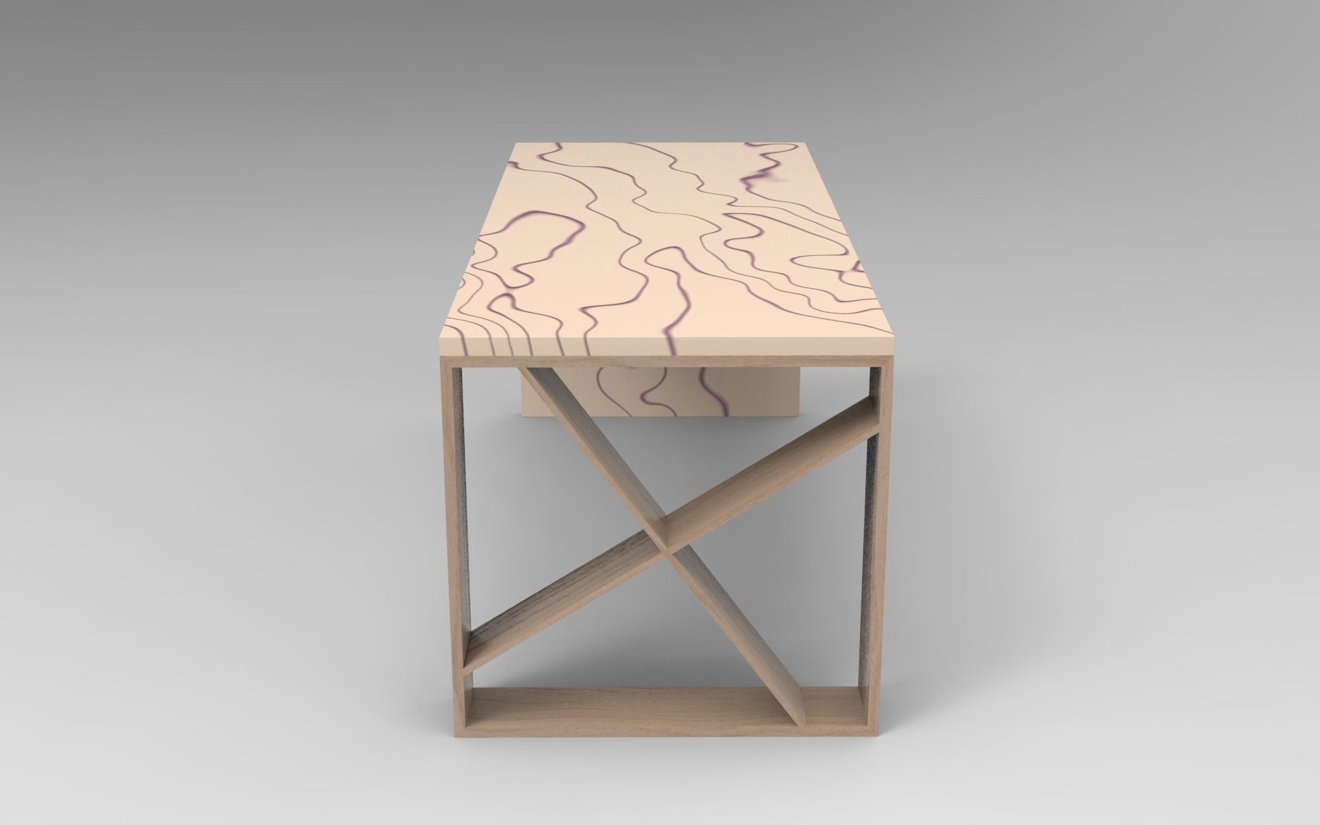 Zizi Table Low-poly 3D model_4