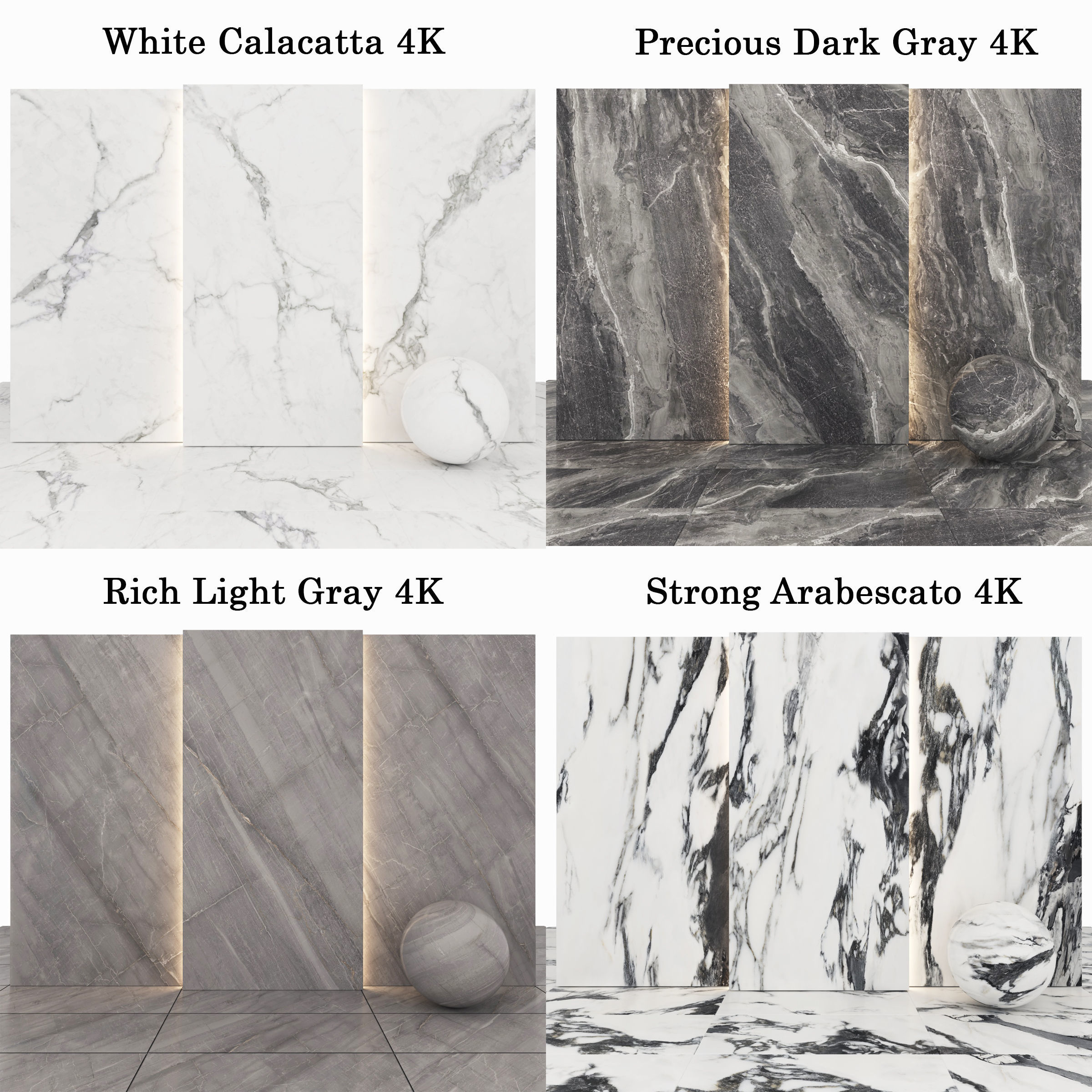 Marble 27 - Strong Arabescato-Calacatta-RichLight-Precious Texture_1