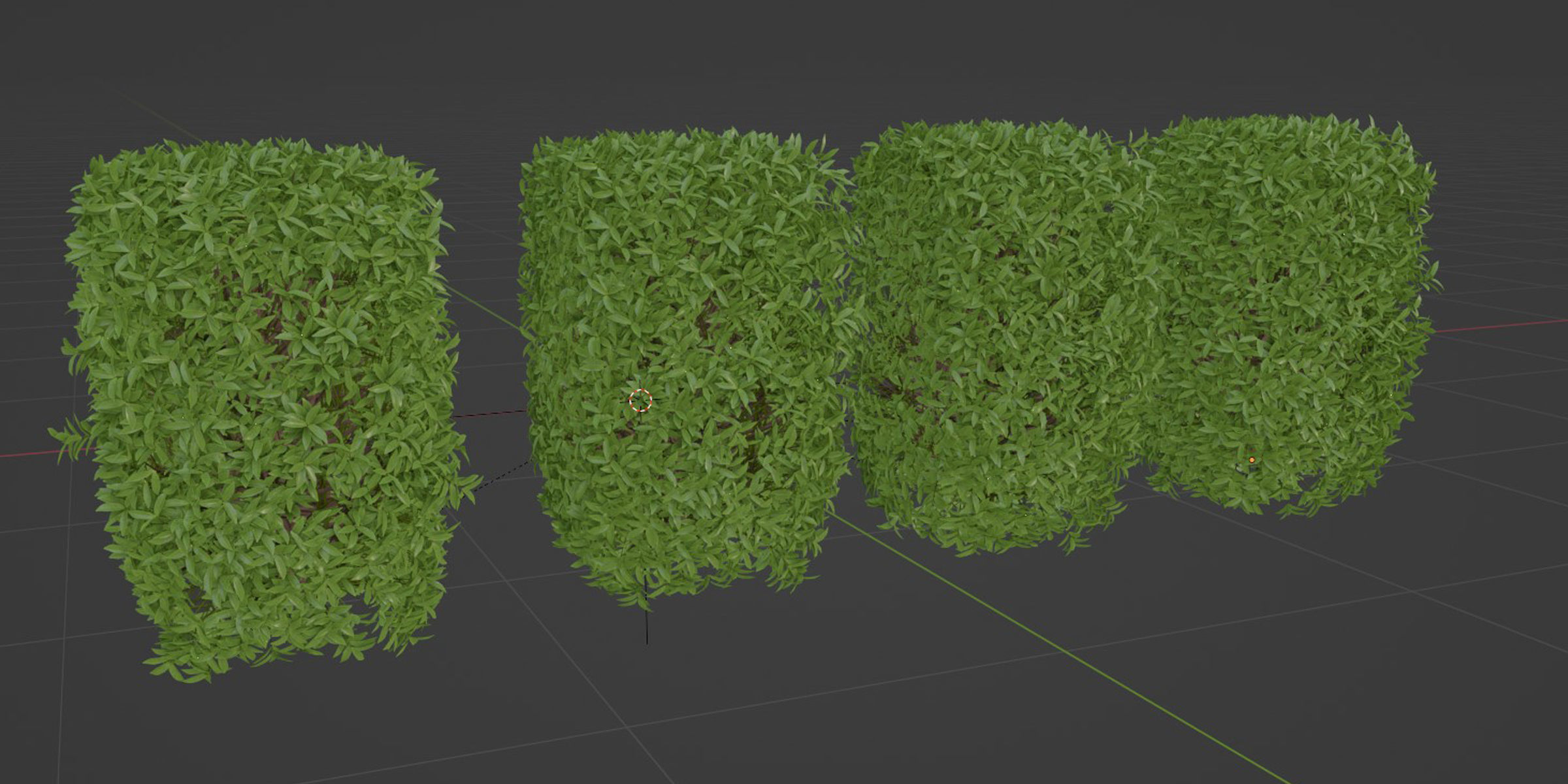 Laurel Hedging Bushes collection vol 129-Blender 3D model_5
