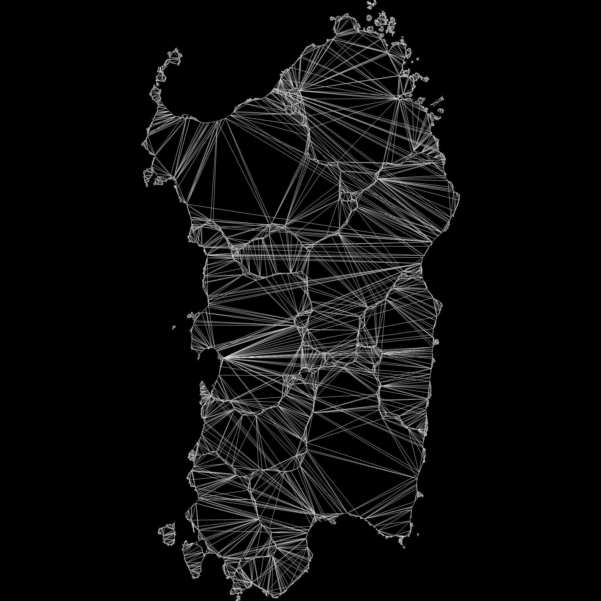 Sardinia  Italy map region geography political geographic 3D model_10