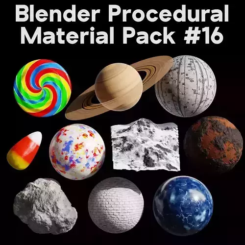 Blender Procedural Material Pack 16 Texture