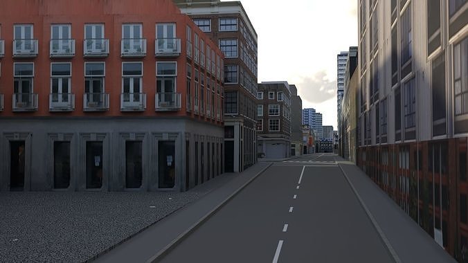 City 85 Low-poly 3D model 6