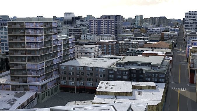 City 85 Low-poly 3D model 5
