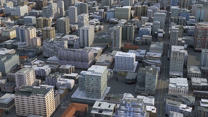 City 85 Low-poly 3D model 2