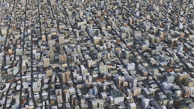 City 85 Low-poly 3D model 3
