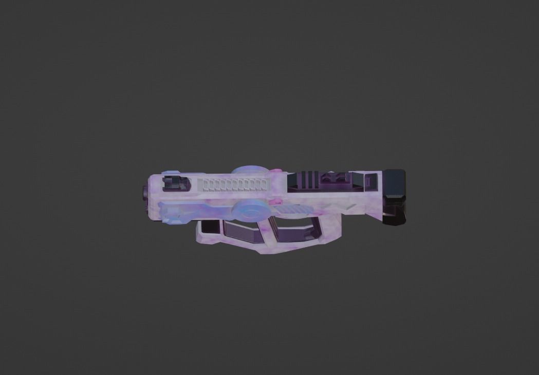 White widow blaster Low-poly 3D model_5