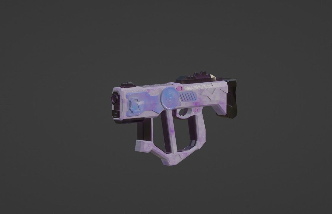 White widow blaster Low-poly 3D model_3