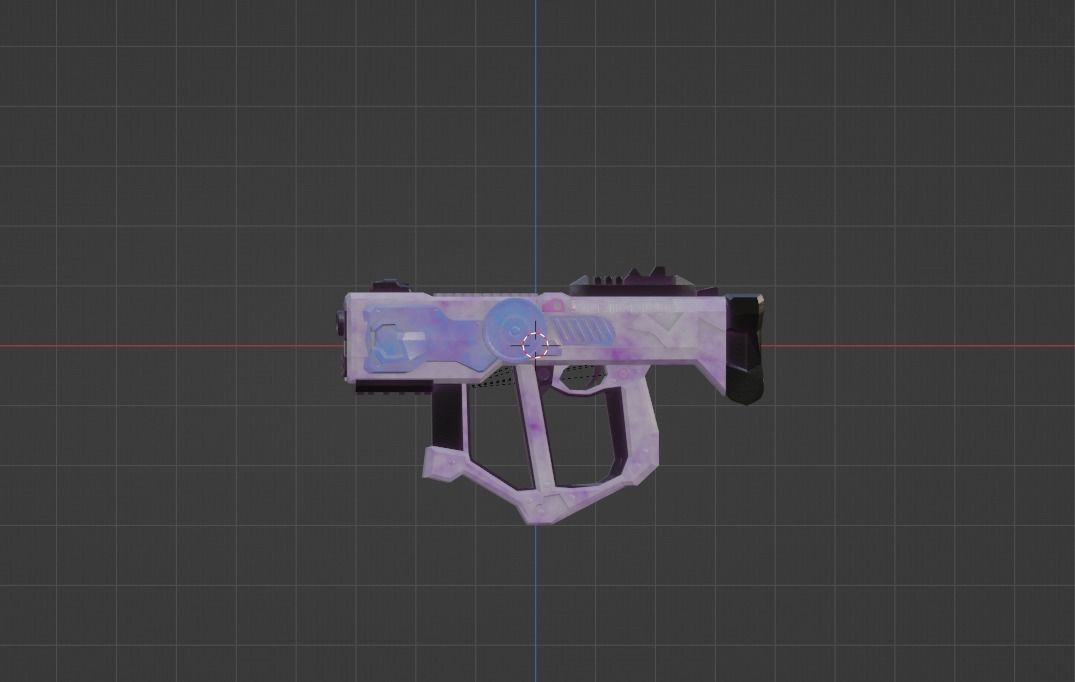 White widow blaster Low-poly 3D model_2