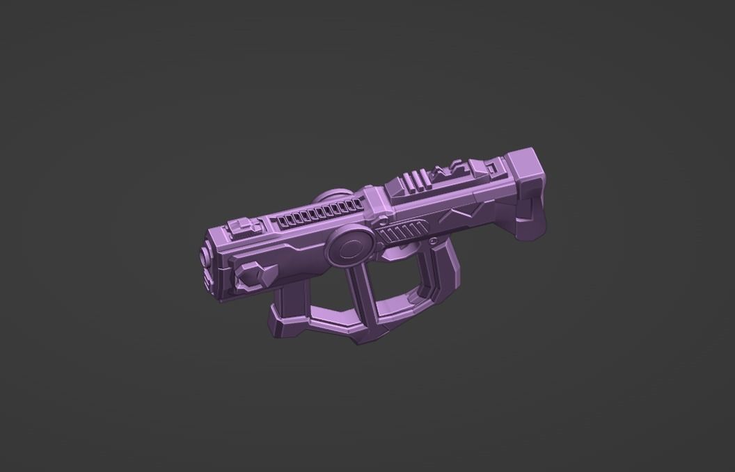 White widow blaster Low-poly 3D model_8