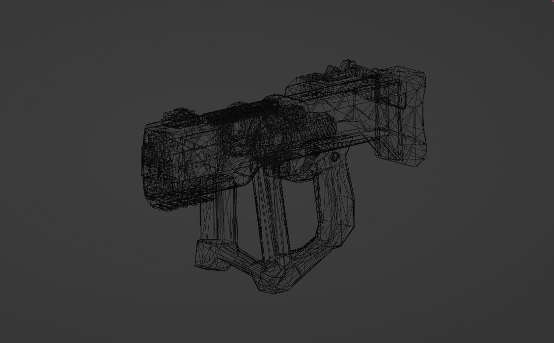 White widow blaster Low-poly 3D model_9