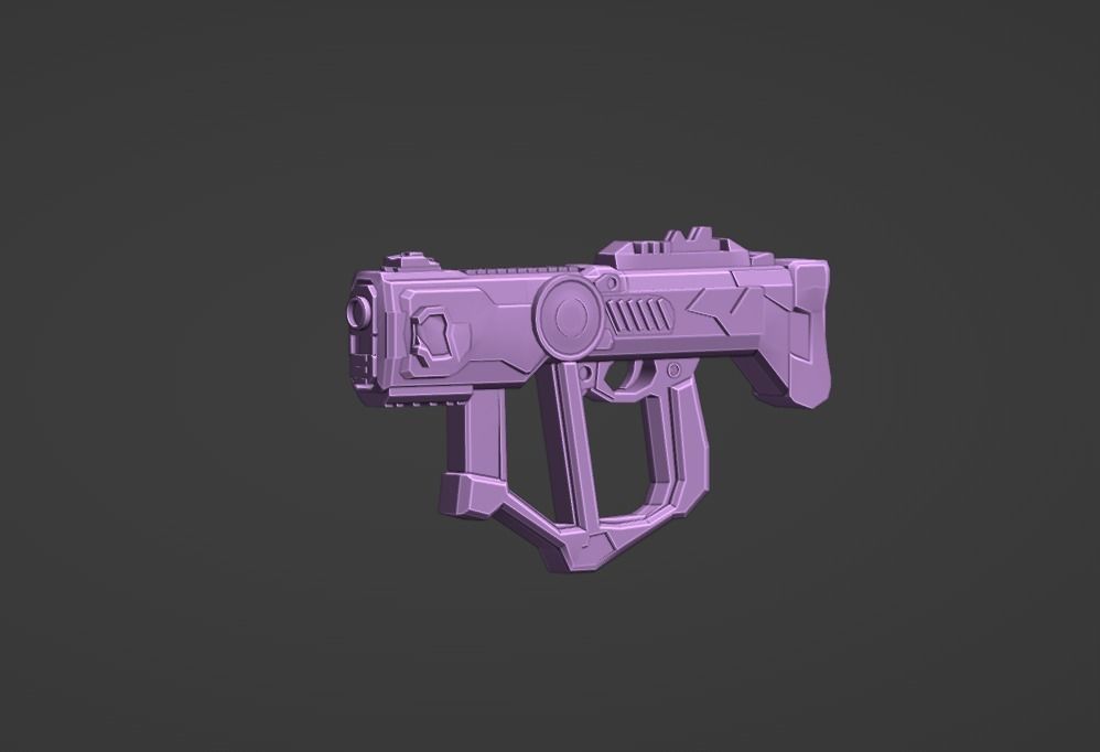 White widow blaster Low-poly 3D model_7