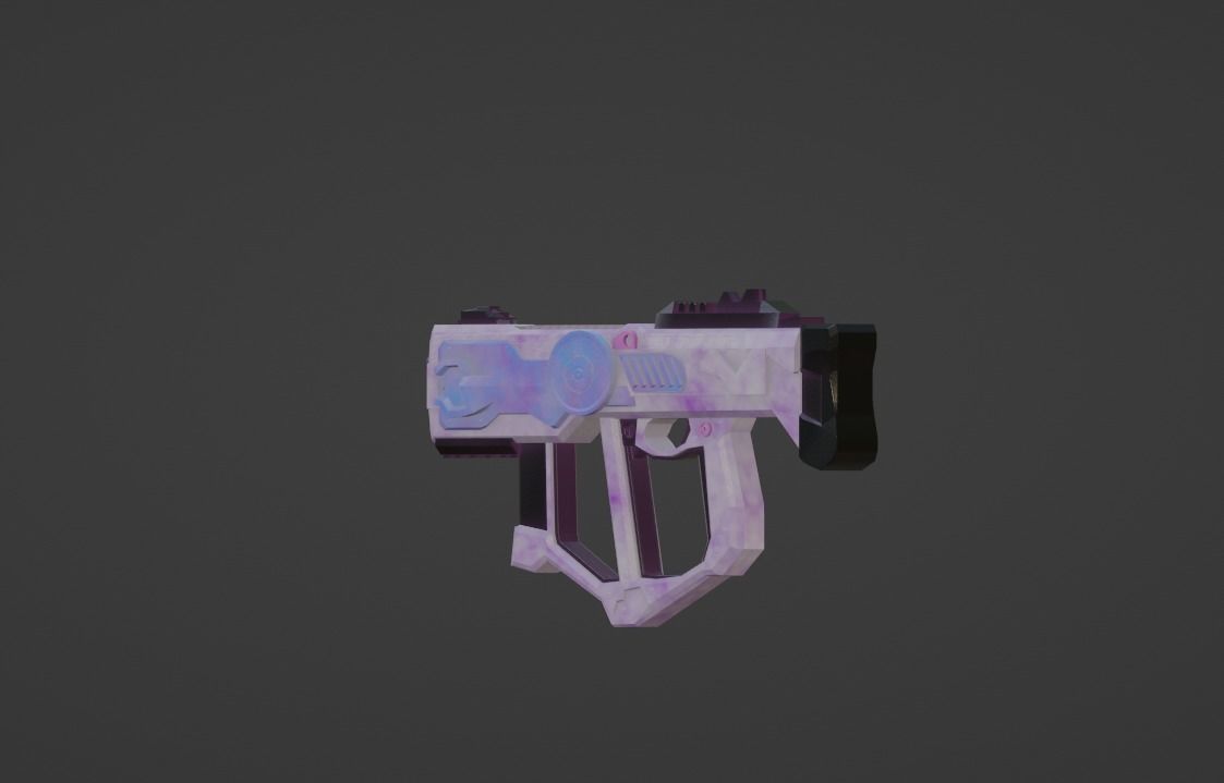 White widow blaster Low-poly 3D model_4