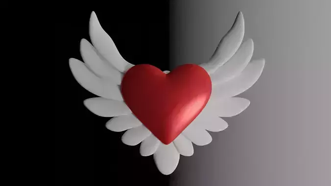 Heart with wings