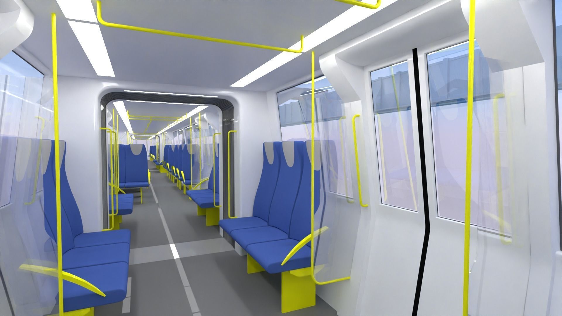 Elevated train 2023 3D model_14