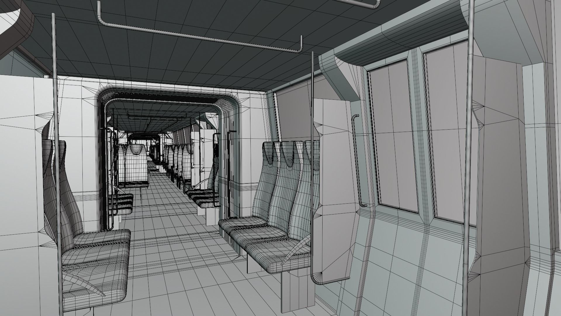 Elevated train 2023 3D model_15
