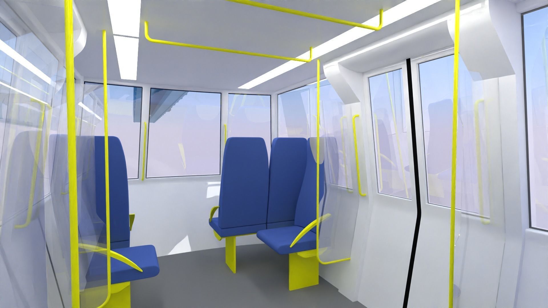 Elevated train 2023 3D model_12